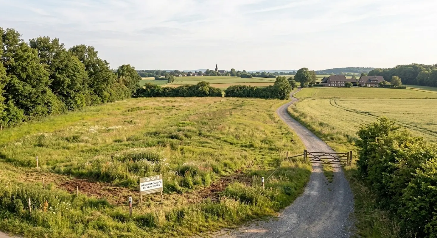 Baugrundstück als Beispiel für den Verkauf eines Grundstücks