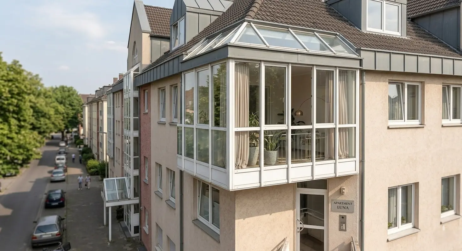 Mehrfamilienhaus mit Wohnungen – Beispiel für den Wohnungsverkauf